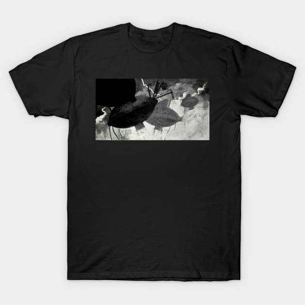 Huge Black Shapes, Grotesque and Strange - War of the Worlds - Warwick Goble T-Shirt by forgottenbeauty